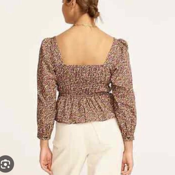 J Crew Cinched-waist organic cotton top in Liberty® Busy Izzy print - Picture 2 of 3